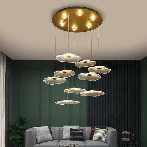 lustre nordique en acrylique design créatif pour espaces élégants - vue 2 sur 12