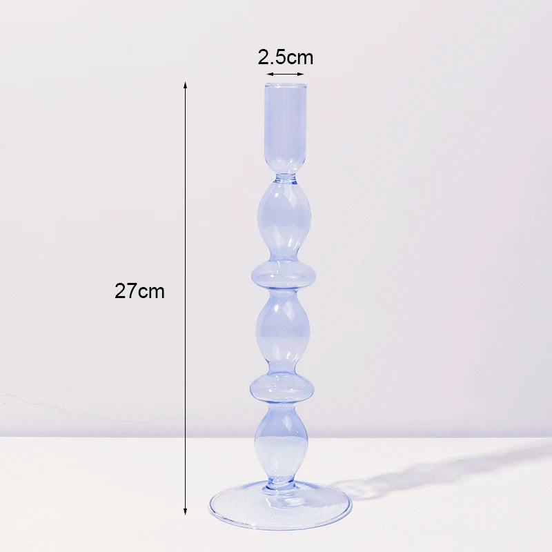 bougeoir en verre pour décoration romantique et festive - vue 14 sur 15