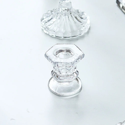 bougeoir en verre pour décoration romantique et centre de table - vue 8 sur 11