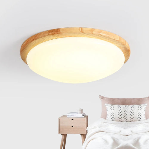 plafonnier led en bois massif avec luminosité variable pour intérieur - vue 5 sur 9