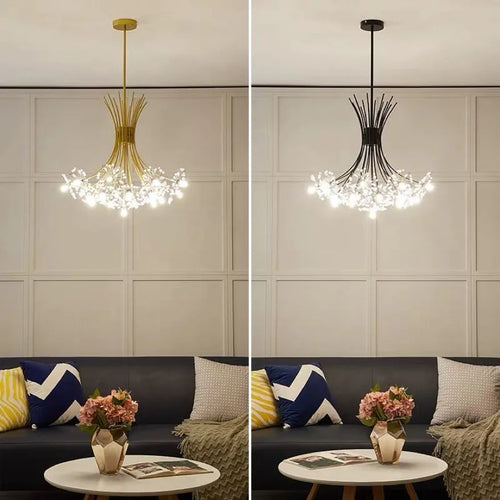 lustre moderne luxe en led pour éclairage intérieur - vue 4 sur 19