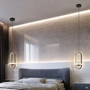 suspension moderne en or led décorative d'intérieur