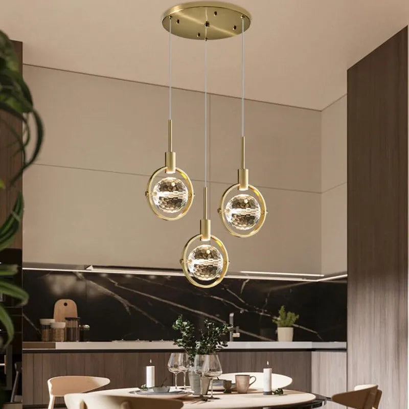 lampe nordique créative en cristal pour restaurant et bar - vue 6 sur 14