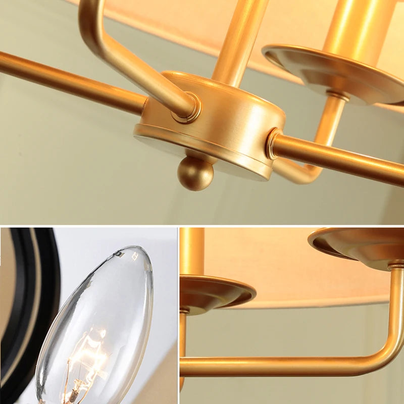 luminaire suspendu led style rétro américain pour salon moderne - vue 6 sur 11