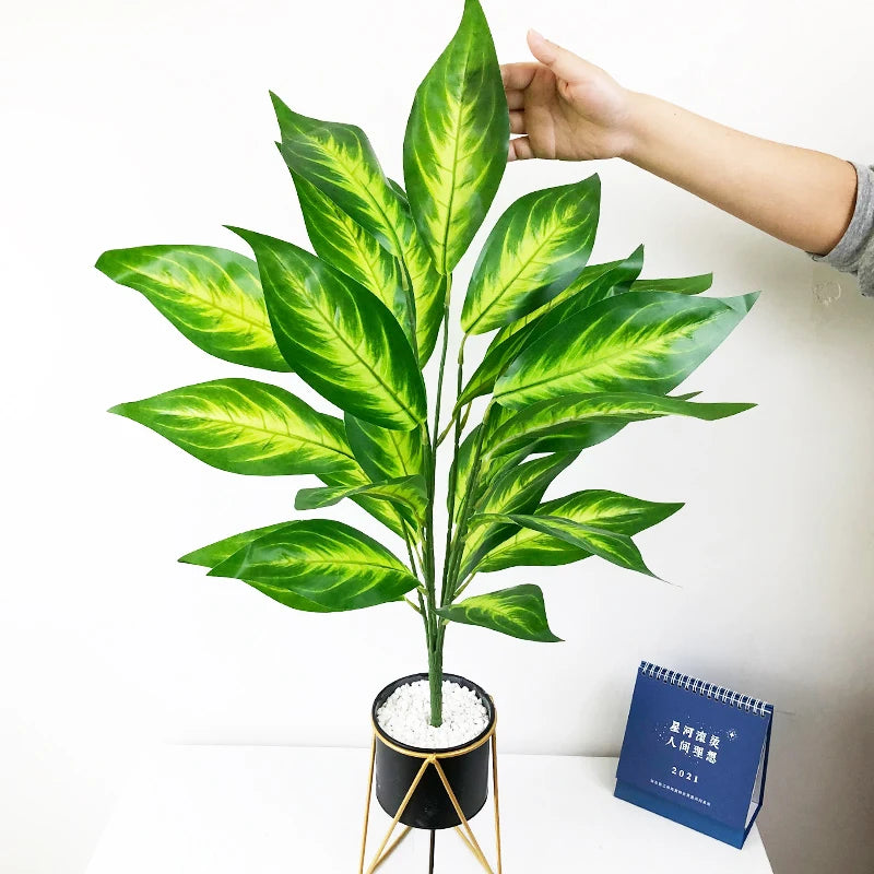 grand arbre artificiel monstera tropical pour décoration intérieure et jardin - vue 2 sur 13