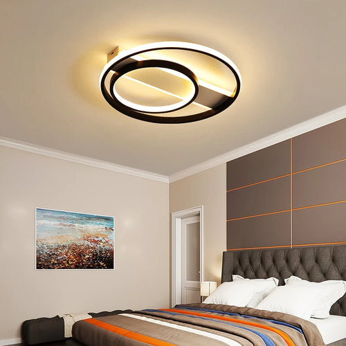plafonnier led rond avec télécommande pour intérieur moderne - vue 4 sur 12