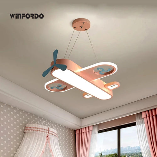 suspension LED avion moderne décorative idéale enfants - vue 3 sur 10