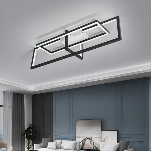 lustre moderne à led minimaliste en acrylique pour plafond - vue 5 sur 6