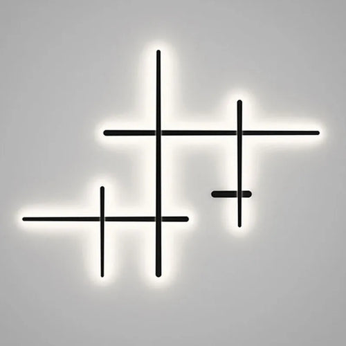 applique murale led rétro-éclairé simple longue bande art déco