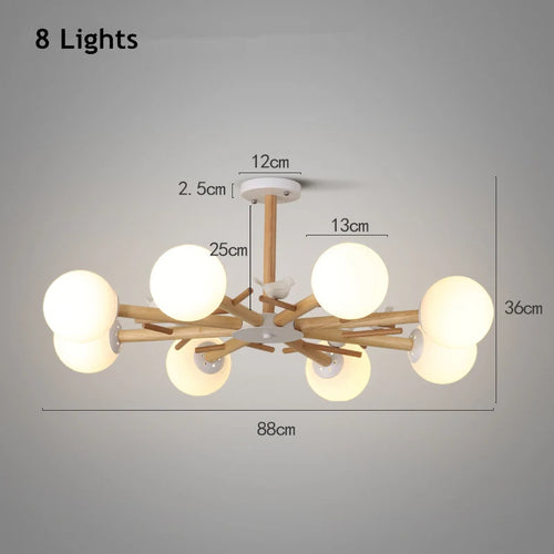 Lustres nordiques pour salon chambre cuisine verre Led lampe suspendue éclairage oiseau décor lampe moderne lustres de plafond - vue 10 sur 9