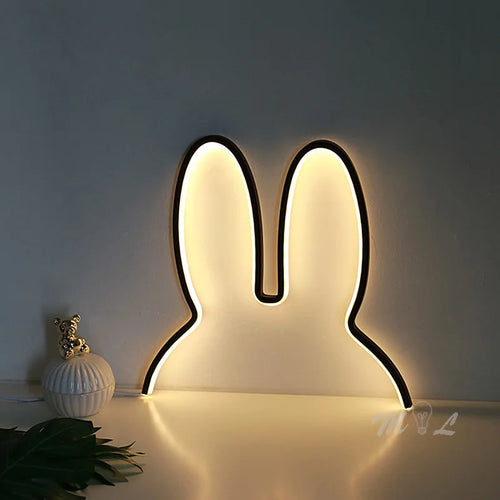 veilleuse led lapin moderne pour enfants cadeau de noël - vue 2 sur 8