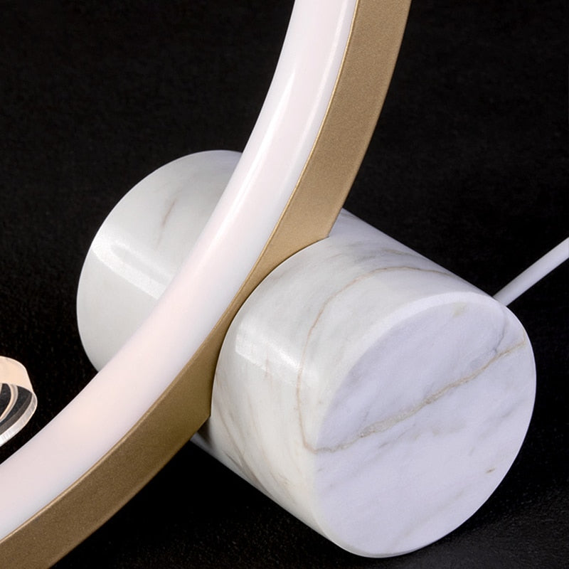 Lampe à poser design LED métallique doré Papillon - vue 6 sur 8