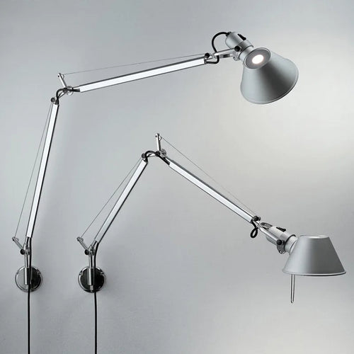 applique murale led moderne à bras long pliable et réglable pour lecture - vue 2 sur 16