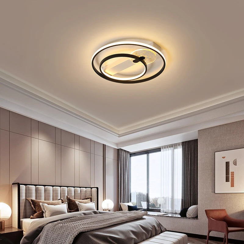 plafonnier design led rond ultra mince pour intérieur maison - vue 5 sur 9