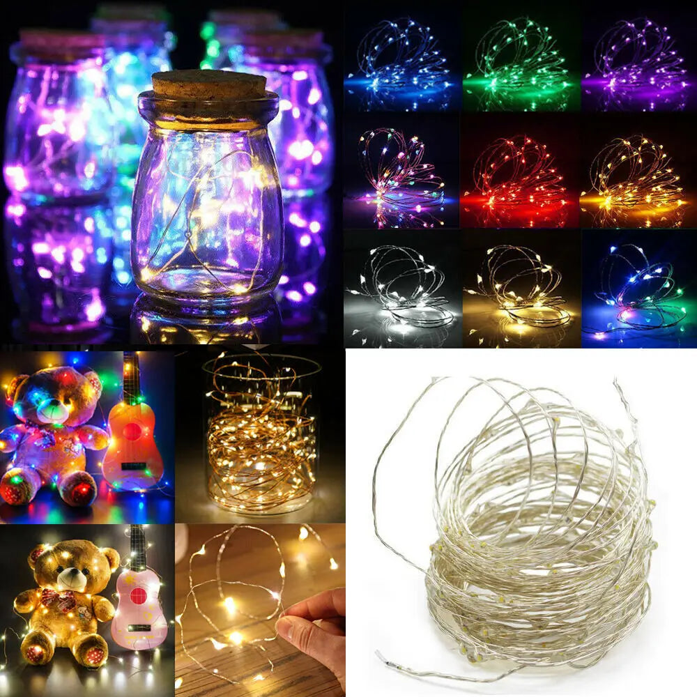 guirlande lumineuse à led en fil de cuivre pour fête mariage et noël - vue 5 sur 5