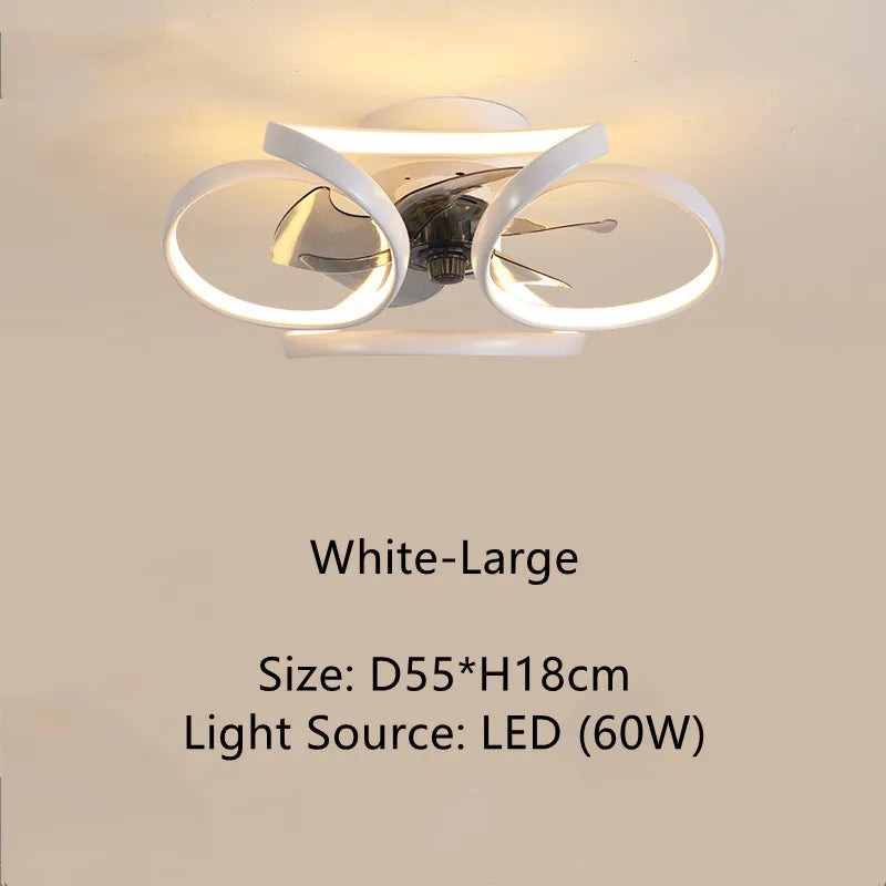 ventilateur de plafond smart led muet trois vitesses 	 style - vue 8 sur 9