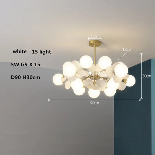 lustre led globe en verre acrylique coloré pour enfants - vue 24 sur 24