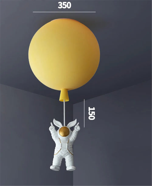 plafonnier led nordique avec astronaute et ballons pour enfants - vue 20 sur 28