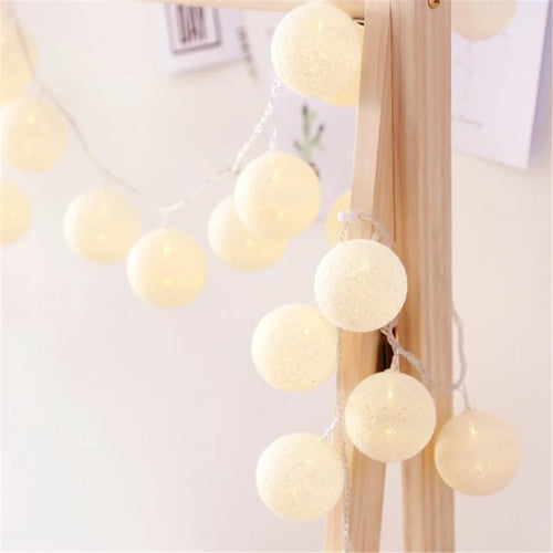 guirlande lumineuse en coton à LED pour décorations festives et mariage - vue 4 sur 16