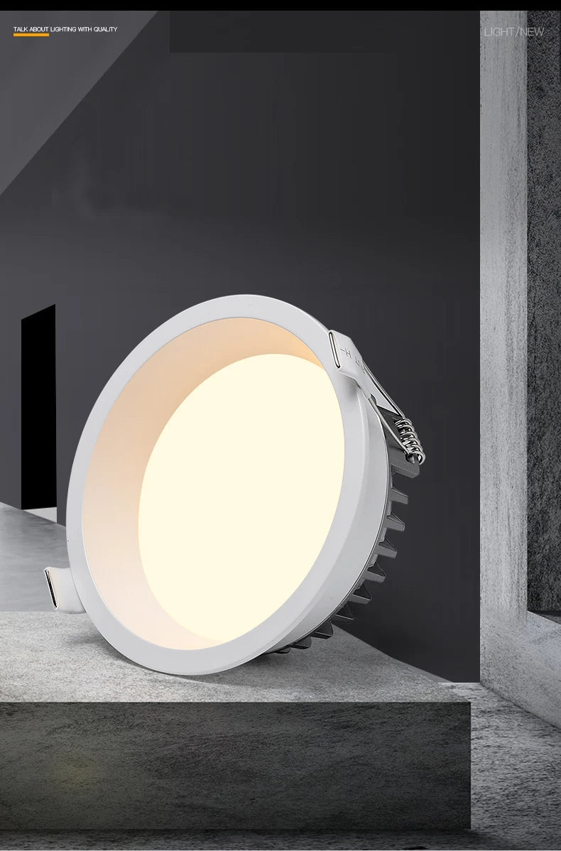 led downlight spot encastré lampe panneau rond éclairage intérieur - vue 6 sur 9