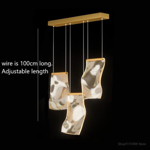 lustre led moderne pour escalier et magasin de vêtements - vue 12 sur 15