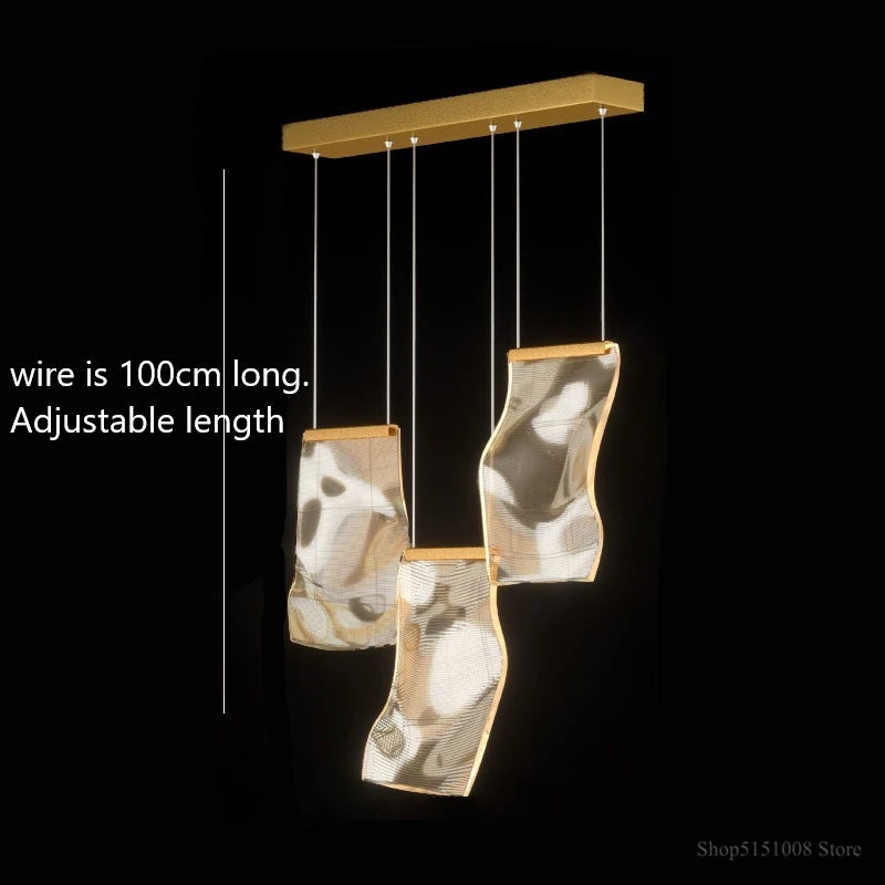 lustre led moderne pour escalier et magasin de vêtements - vue 11 sur 15