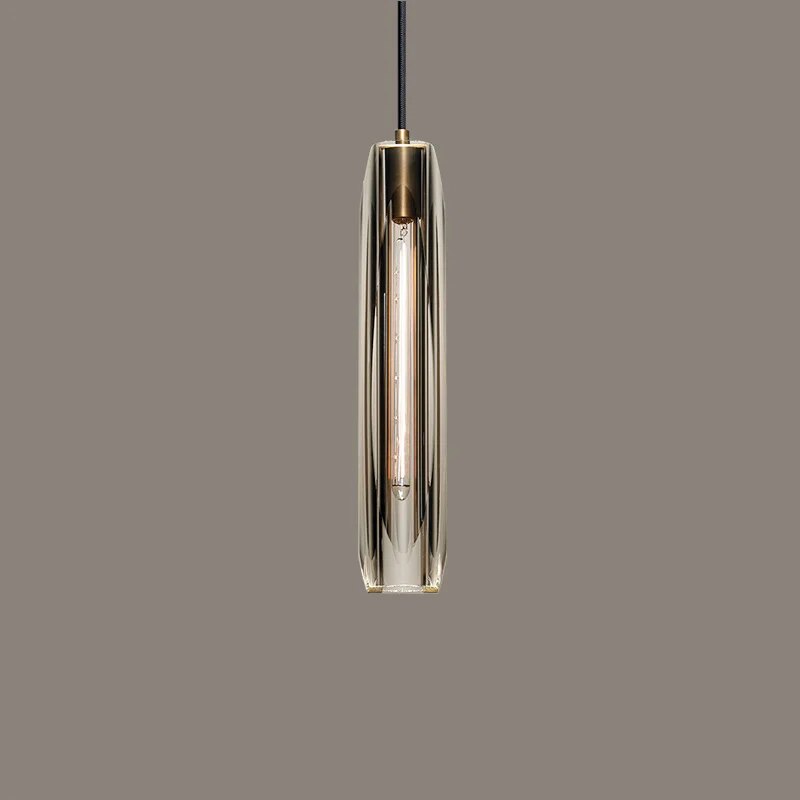Suspension en cristal de luxe postmoderne entièrement en cuivre
