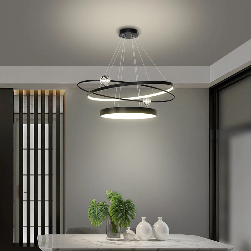 lustre moderne en cristal éclairage créatif et luxueux - vue 4 sur 6