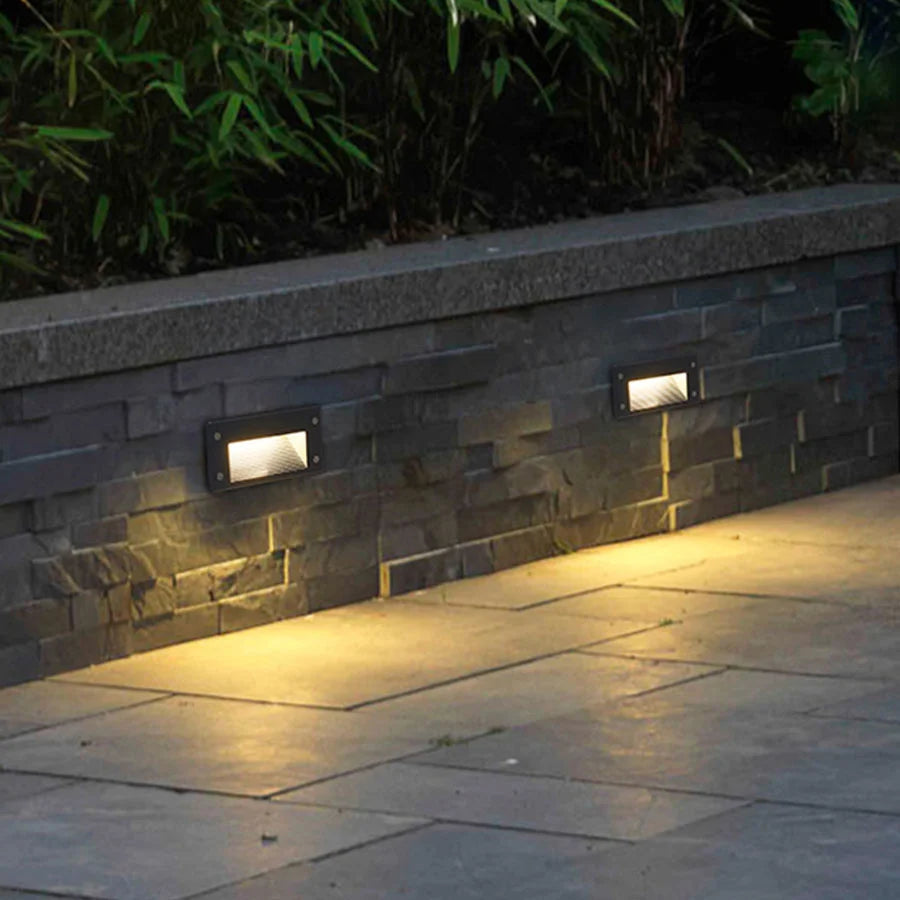 applique murale led étanche pour jardin et escaliers - vue 10 sur 14