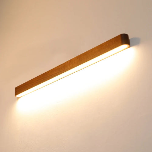 Applique murale led en bois massif design moderne style japonais - vue 2 sur 8