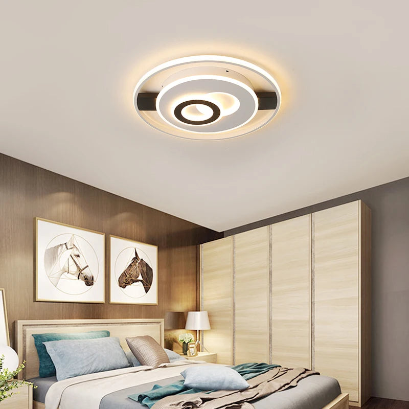 plafonnier led rond moderne pour décoration intérieure lumineuse - vue 3 sur 12