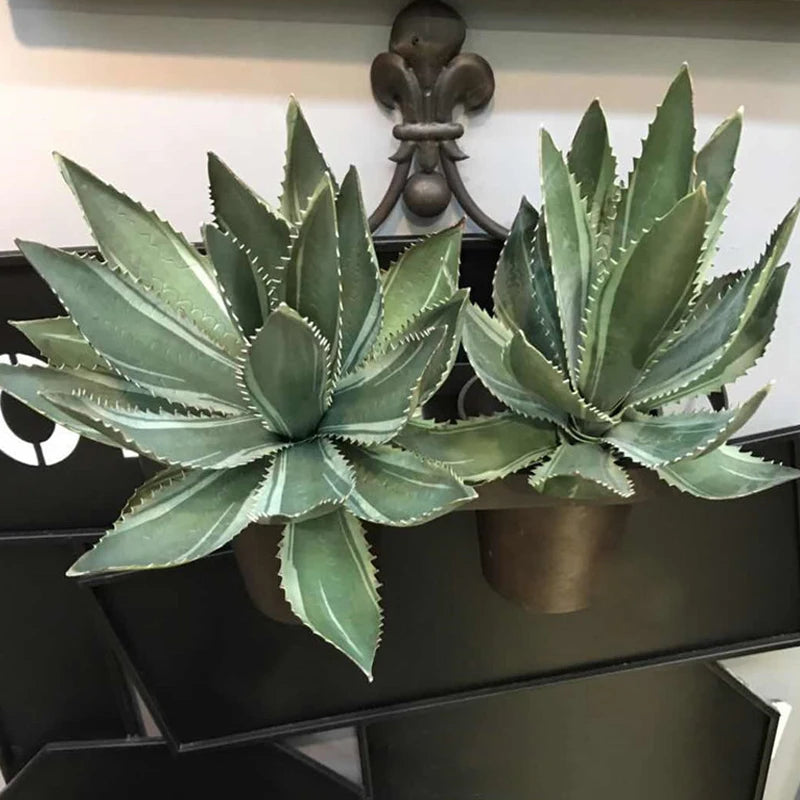 plantes succulentes artificielles décoratives en plastique à épines de lotus - vue 2 sur 11