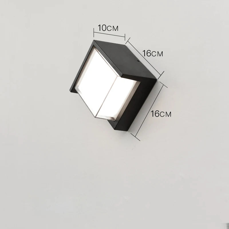 Éclairage mural extérieur moderne étanche IP54 porche balcon terrasse lampe applique jardin en aluminium décor à la maison applique murale lampe - vue 10 sur 10