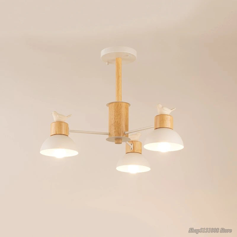 lustre nordique oiseau led simple moderne mini décor éclairage - vue 7 sur 11