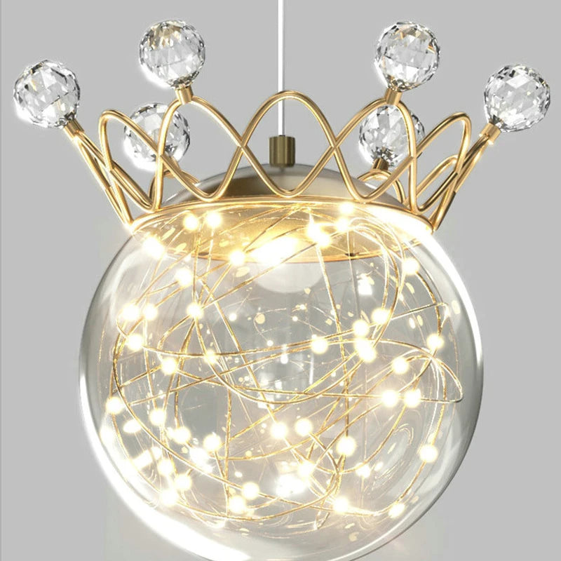 applique murale en forme de couronne de cristal avec gypsophile - vue 5 sur 10
