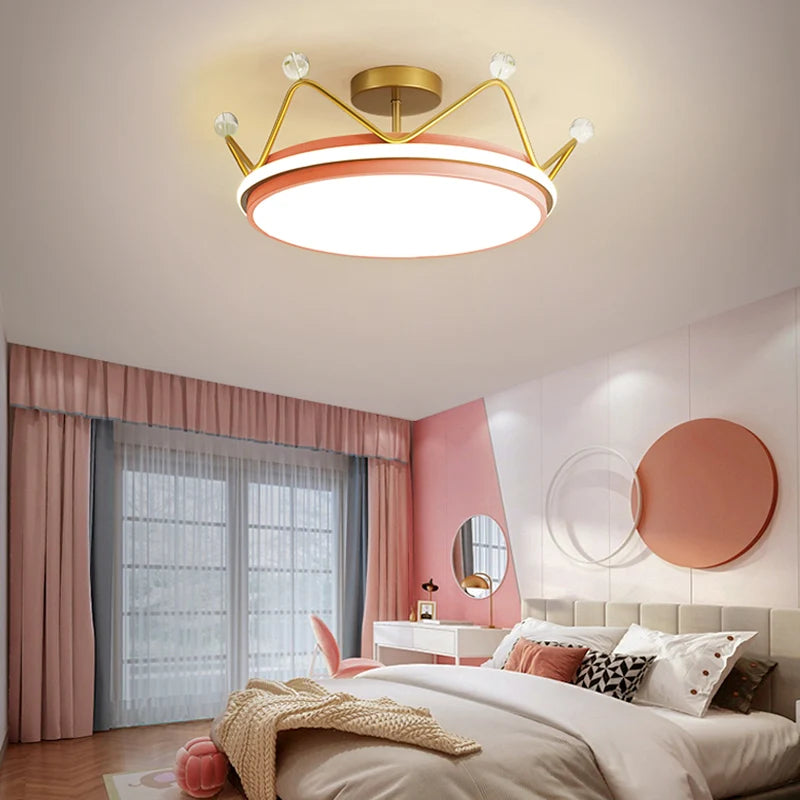 suspension pour enfants couronne leds moderne winfordo - vue 2 sur 12