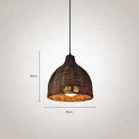 suspension en rotin et bambou pour décoration intérieure rusticité asiatique