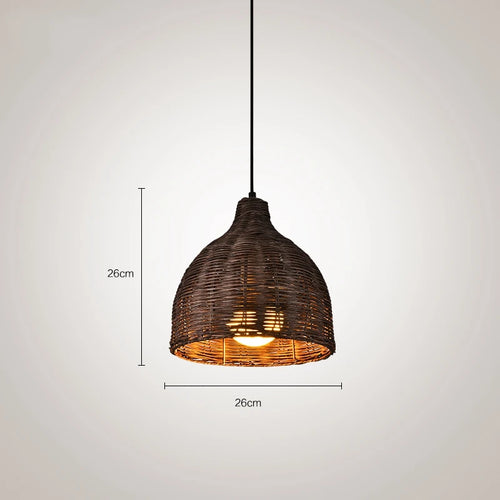 suspension en rotin et bambou pour décoration intérieure rusticité asiatique