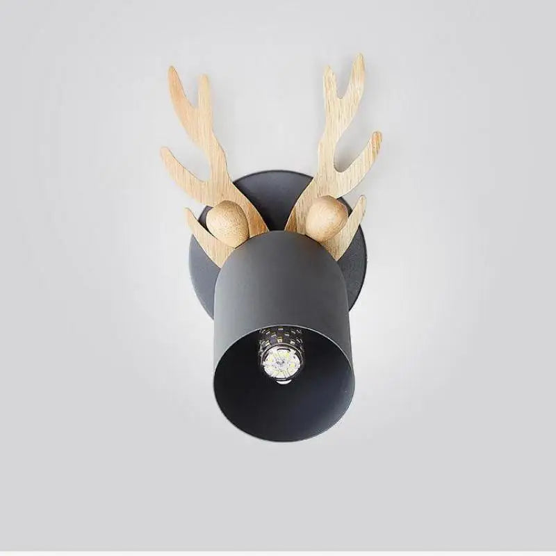 applique murale en bois de cerf design nordique pour intérieur enfant - vue 3 sur 9