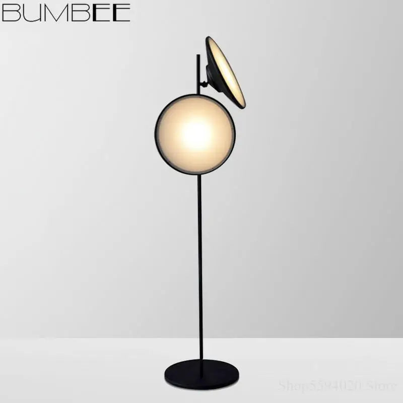 lampadaire led design nordique double corne éclairage moderne - vue 4 sur 7