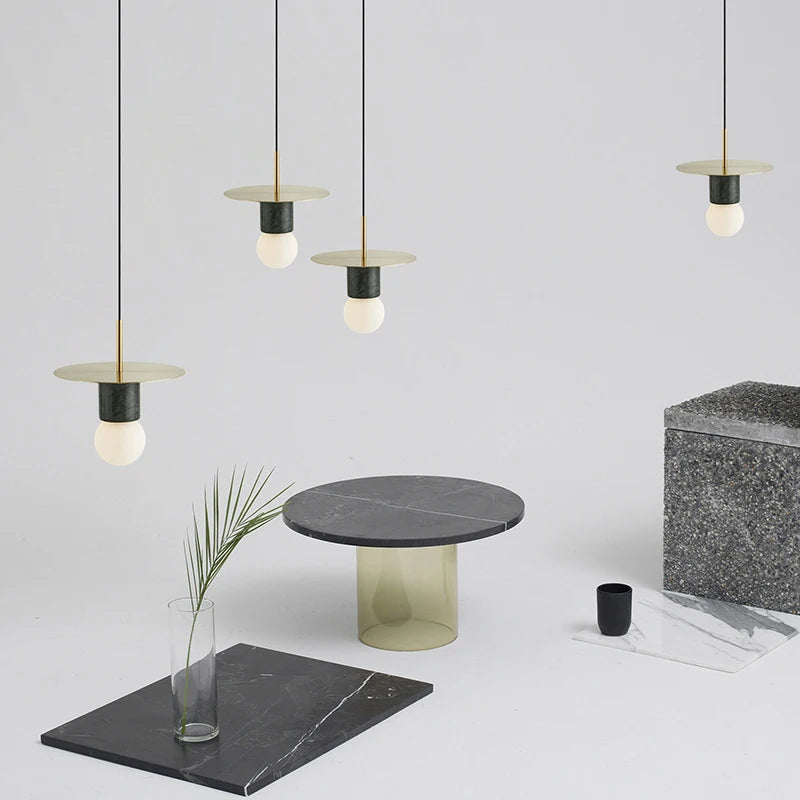 suspension en marbre design nordique pour intérieur élégant - vue 4 sur 8