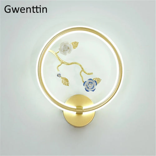 applique murale ronde à led fleur et oiseau décoratif pour intérieur - vue 16 sur 20