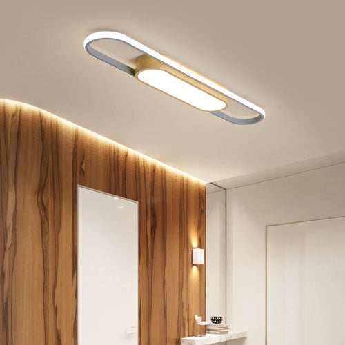 plafonnier led longue bande simple et moderne pour éclairage - vue 3 sur 9