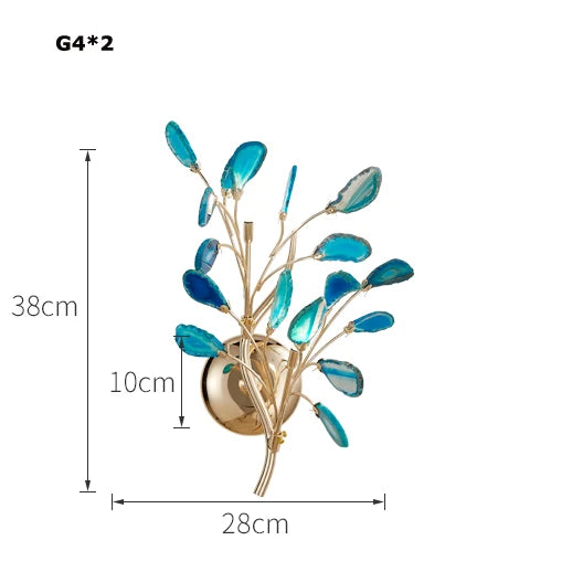 lustre design art déco en agate colorée pour intérieur élégant - vue 17 sur 17