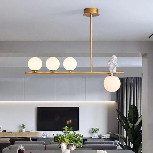 lustre moderne en verre design pour décoration intérieure - vue 6 sur 10