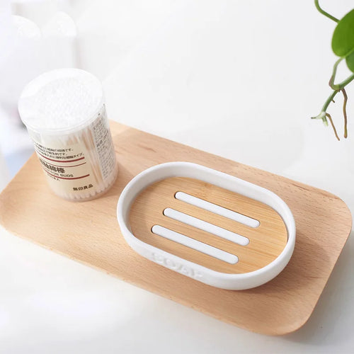 accessoires de salle de bain en bois de bambou - vue 6 sur 14