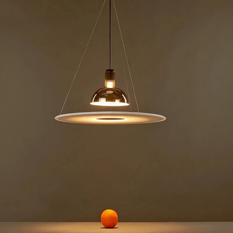 lustre d'art design italien rond moderne soucoupe volante - vue 4 sur 8