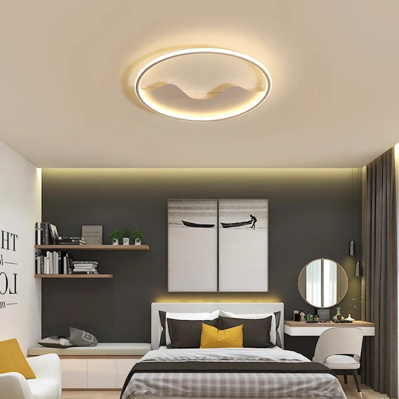 plafonnier en aluminium rond pour luminaires décoratifs d'intérieur - vue 5 sur 12