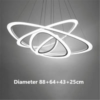 suspension moderne à LED en acrylique pour intérieur élégant