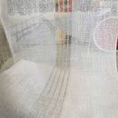 Rideau moderne rayé style lin pour salon chambre